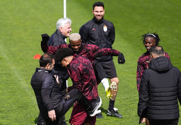 Ahead of Liverpool v Galatasaray - UEFA Champions League ISTANBUL, TURKIYE - MARCH 17: Players of Galatasaray celebrate Gabriel Sara, who was selected for the Brazilian national team, Nationalteam during their training session at Metin Oktay Facilities ahead of their UEFA Champions League last 16 away match against Liverpool, in Istanbul, Turkiye on March 17, 2026. Esra Bilgin Anadolu Istanbul Turkey. Editorial use only. Please get in touch for any other usage.  Copyright: x2026xAnadoluxEsraxBilginx