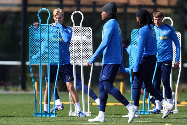 Tottenham Training 17 March 2026, Enfield - Tottenham Hotspur Training - Lucas Bergvall of Tottenham Hotspur - Photo: Charlotte Wilson Offside. Enfield UK Copyright: xCharlottexWilsonx xOffsidexOffside