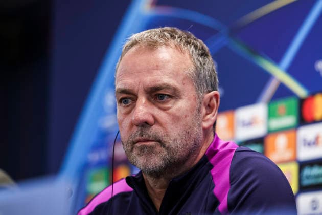 March 17, 2026, Sant Joan Despi, Barcelona, SPAIN: Hansi Flick, head coach of FC Barcelona, Barca attends his press conference, PK, Pressekonferenz during the training day of FC Barcelona ahead the UEFA Champions League 2025 26, football match against Newcastle United at Ciudad Esportiva Joan Gamper on March 17, 2026 in Sant Joan Despi, Barcelona, Spain. Sant Joan Despi SPAIN - ZUMAa181 20260317_zaa_a181_027 Copyright: xJavierxBorregox