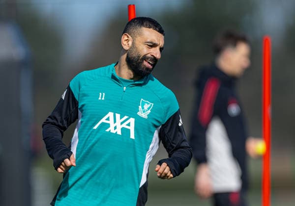 Football - UEFA Champions League - Round of 16 - 2nd Leg - Liverpool FC v Galatasaray A.Åž. - MD-1 LIVERPOOL, ENGLAND - Tuesday, March 17, 2026: Liverpool s Mohamed Salah during a training session at the AXA Training Centre ahead of the UEFA Champions League Round of 16 2nd Leg match between Liverpool FC and Galatasaray A.Åž. (Photo by David Rawcliffe Propaganda) LIVERPOOL AXA Training Centre MERSEYSIDE ENGLAND  Copyright: xDavidxRawcliffex P2026-03-17-Liverpool_Galatasaray_MD-1-16