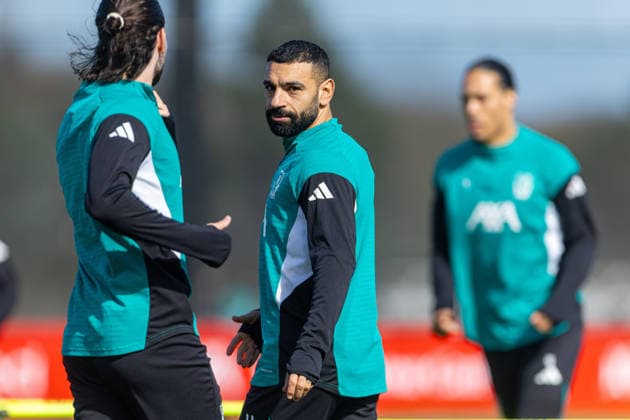 Football - UEFA Champions League - Round of 16 - 2nd Leg - Liverpool FC v Galatasaray A.Åž. - MD-1 LIVERPOOL, ENGLAND - Tuesday, March 17, 2026: Liverpool s Mohamed Salah during a training session at the AXA Training Centre ahead of the UEFA Champions League Round of 16 2nd Leg match between Liverpool FC and Galatasaray A.Åž. (Photo by David Rawcliffe Propaganda) LIVERPOOL AXA Training Centre MERSEYSIDE ENGLAND  Copyright: xDavidxRawcliffex P2026-03-17-Liverpool_Galatasaray_MD-1-18