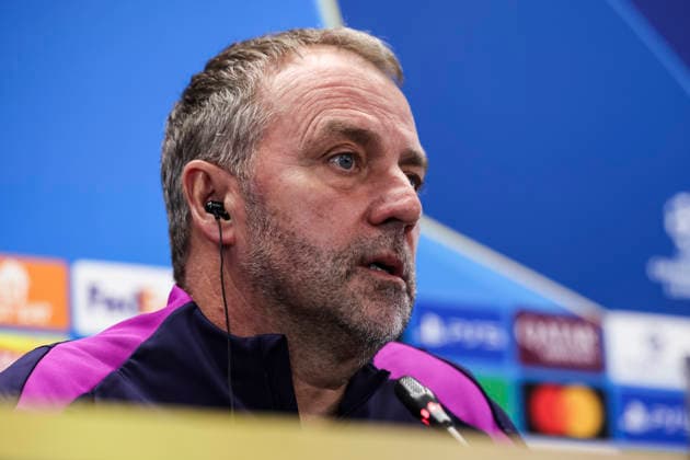 March 17, 2026, Sant Joan Despi, Barcelona, SPAIN: Hansi Flick, head coach of FC Barcelona, Barca attends his press conference, PK, Pressekonferenz during the training day of FC Barcelona ahead the UEFA Champions League 2025 26, football match against Newcastle United at Ciudad Esportiva Joan Gamper on March 17, 2026 in Sant Joan Despi, Barcelona, Spain. FC Barcelona Training Session And Press Conference - UEFA Champions League 2025 26 - ZUMAa181 20260317_zaa_a181_043 Copyright: xJavierxBorregox
