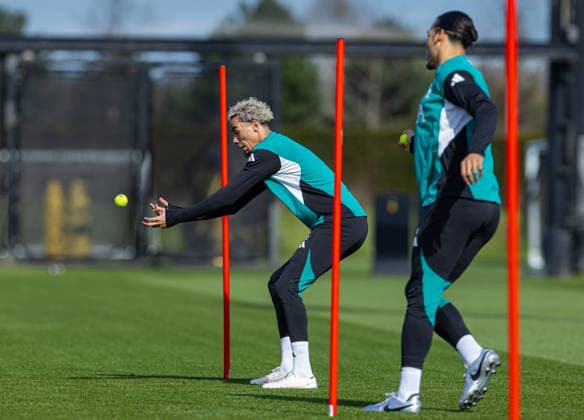 Football - UEFA Champions League - Round of 16 - 2nd Leg - Liverpool FC v Galatasaray A.Åž. - MD-1 LIVERPOOL, ENGLAND - Tuesday, March 17, 2026: Liverpool s Hugo Ekitike during a training session at the AXA Training Centre ahead of the UEFA Champions League Round of 16 2nd Leg match between Liverpool FC and Galatasaray A.Åž. (Photo by David Rawcliffe Propaganda) LIVERPOOL AXA Training Centre MERSEYSIDE ENGLAND  Copyright: xDavidxRawcliffex P2026-03-17-Liverpool_Galatasaray_MD-1-26