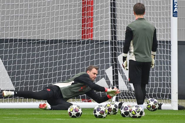 Manuel NEUER (Torwart Bayern Muenchen), Aktion, Abschlusstraining am 17.03.2026. Fussball Champions League,Saison 2025 26, Achtelfinale FC Bayern Muenchen - Atalanta Bergamo am 18.03.2026.