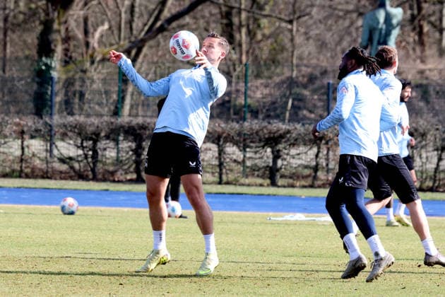 DEU, DFL, 2. FBL Hertha BSC, Training, 17.03.2026, Hanns-Braun-Stadion, Berlin, DEU, DFL, 2. FBL Hertha BSC, Training, im Bild Paul Seguin (Hertha BSC Berlin 30) DFL - regulations prohibit any use of Photographs as image sequences and or quasi-video