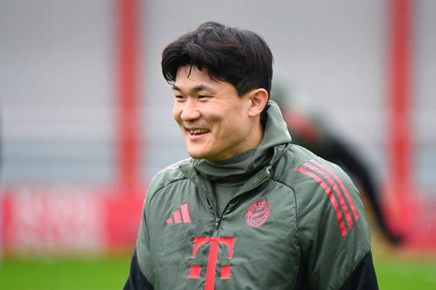 Minjae KIM (FC Bayern Muenchen), Einzelbild,angeschnittenes Einzelmotiv,Portraet,Portrait,Porträt. Abschlusstraining am 17.03.2026. Fussball Champions League,Saison 2025 26, Achtelfinale FC Bayern Muenchen - Atalanta Bergamo am 18.03.2026.