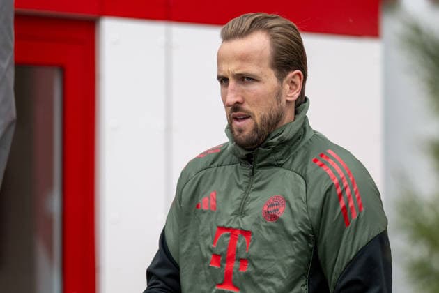 Harry Kane 9 (FC Bayern Muenchen), Abschlusstraining vor dem UEFA Champions League-Spiel gegen Atalanta Bergamo, Saison 2025 2026 an der Saebener Strasse. 17.03.2026 DFB regulations prohibit any use of photographs as image sequences and or quasi-video Muenchen Bayern Deutschland