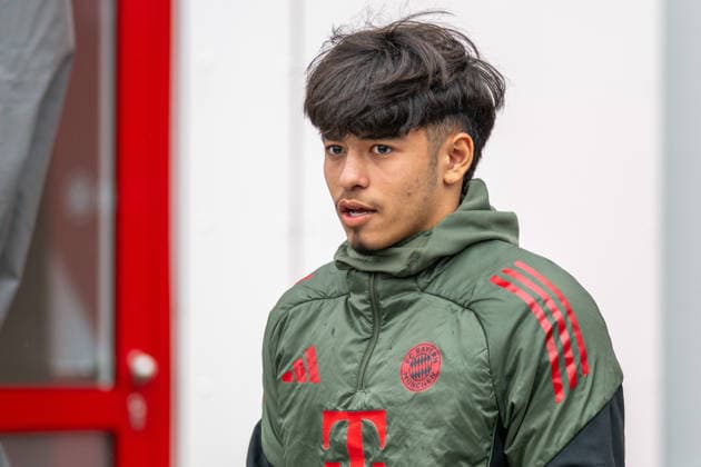 Maycon Cordozo 49 (FC Bayern Muenchen), Abschlusstraining vor dem UEFA Champions League-Spiel gegen Atalanta Bergamo, Saison 2025 2026 an der Saebener Strasse. 17.03.2026 DFB regulations prohibit any use of photographs as image sequences and or quasi-video Muenchen Bayern Deutschland