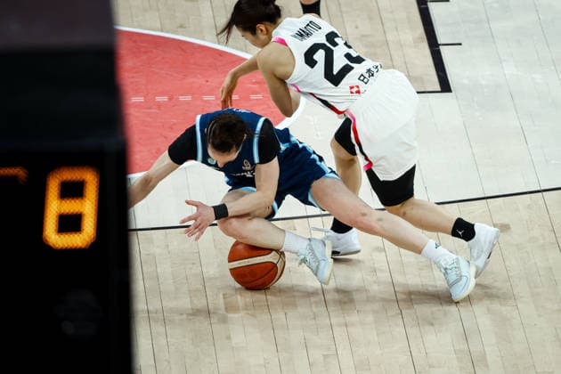 Japan vs Argentina Women s Basketball World Cup 2026 Qualifying Tournaments Mai Yamamoto of Japan national team, Nationalteam and Melisa Gretter of Argentina National Team vie for the ball during the Women s Basketball World Cup 2026 Qualifying Tournaments Group Phase - Group A between Japan National Team and Argentina National Team at Turkcell Basketball Development Center on March 17, 2026 in Istanbul, Turkey. Istanbul Istanbul Turkey Copyright: xBurakxBasturkx