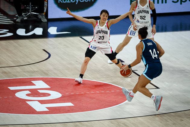 Japan vs Argentina Women s Basketball World Cup 2026 Qualifying Tournaments Mai Yamamoto of Japan national team, Nationalteam and Florencia Chagas of Argentina National Team in action during the Women s Basketball World Cup 2026 Qualifying Tournaments Group Phase - Group A between Japan National Team and Argentina National Team at Turkcell Basketball Development Center on March 17, 2026 in Istanbul, Turkey. Istanbul Istanbul Turkey Copyright: xBurakxBasturkx