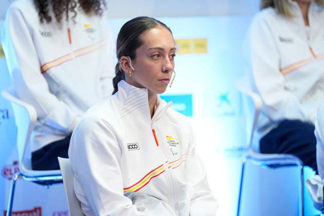 March 17, 2026, Madrid, Madrid, Spain: Audrey Pascual during the reception of the Spanish athletes who participated in the MilanoÃ¢â‚¬Cortina 2026 Winter Paralympic Games, held at the headquarters of the Higher Sports Council (CSD) on March 17, 2026 in Madrid, Spain. Reception Of Spanish Athletes Who Participated In Milano-Cortina 2026 Winter Paralympic Games  - ZUMAa181 20260317_zaa_a181_052 Copyright: xOscarxJ.xBarrosox