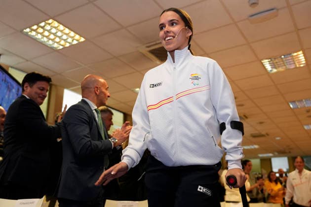 March 17, 2026, Madrid, Madrid, Spain: Maria Martin-Granizo during the reception of the Spanish athletes who participated in the MilanoÃ¢â‚¬Cortina 2026 Winter Paralympic Games, held at the headquarters of the Higher Sports Council (CSD) on March 17, 2026 in Madrid, Spain. Reception Of Spanish Athletes Who Participated In Milano-Cortina 2026 Winter Paralympic Games  - ZUMAa181 20260317_zaa_a181_054 Copyright: xOscarxJ.xBarrosox