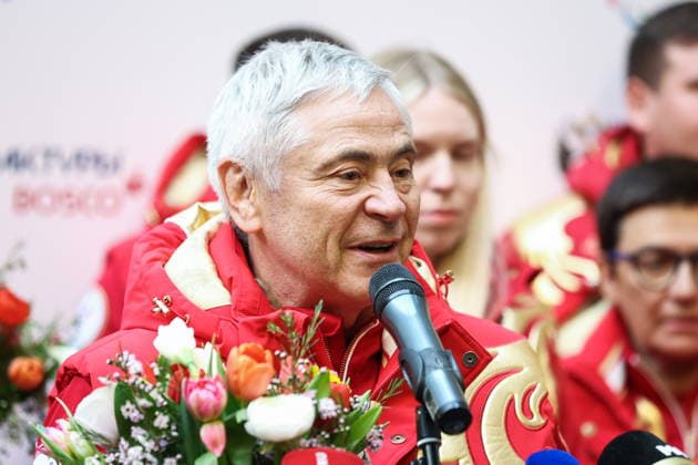 RUSSIA, MOSCOW - MARCH 17, 2026: President of the Russian Paralympic Committee Pavel Rozhkov attends a press conference, PK, Pressekonferenz on the Russian team s performance at the 2026 Winter Paralympic Games, at the GUM department store. The Russian team scored third in the overall medal standings, bringing home the total of 12 medals (8 gold, 1 silver and 3 bronze) Moscow Press Conference Following 2026 Winter Paralympics  - ZUMAt113 20260317_zaa_t113_324 Copyright: xSergeixBulkinx