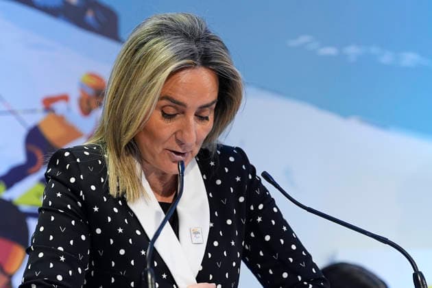 March 17, 2026, Madrid, Madrid, Spain: Milagros Tolon, Minister of Education, Vocational Training and Sports, during the reception of the Spanish athletes who participated in the MilanoÃ¢â‚¬Cortina 2026 Winter Paralympic Games, held at the headquarters of the Higher Sports Council (CSD) on March 17, 2026 in Madrid, Spain. Reception Of Spanish Athletes Who Participated In Milano-Cortina 2026 Winter Paralympic Games  - ZUMAa181 20260317_zaa_a181_068 Copyright: xOscarxJ.xBarrosox