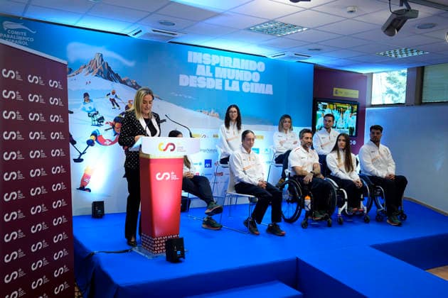 March 17, 2026, Madrid, Madrid, Spain: Milagros Tolon, Minister of Education, Vocational Training and Sports, during the reception of the Spanish athletes who participated in the MilanoÃ¢â‚¬Cortina 2026 Winter Paralympic Games, held at the headquarters of the Higher Sports Council (CSD) on March 17, 2026 in Madrid, Spain. Reception Of Spanish Athletes Who Participated In Milano-Cortina 2026 Winter Paralympic Games  - ZUMAa181 20260317_zaa_a181_073 Copyright: xOscarxJ.xBarrosox