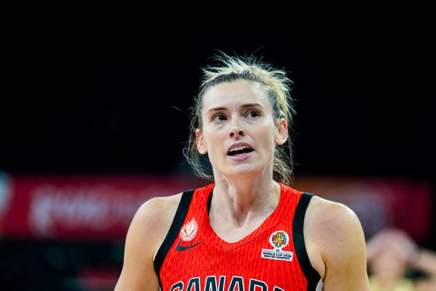 Australia v Canada - Women s World Cup 2026 Qualifier Sami Hill of Canada looks on during the Women s World Cup 2026 Qualifier between Australia and Canada at Turkcell Basketball Development Center in Istanbul, Turkey, on March 17, 2026. Istanbul Turkey  Copyright: xYagizxGurtugx originalFilename:gurtug-australi260317_npGNk.jpg