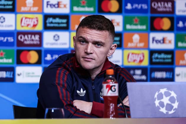 March 17, 2026, Barcelona, Barcelona, SPAIN: Kieran Trippier of Newcastle United, attends the press conference, PK, Pressekonferenz ahead of the UEFA Champions League 2025 26, football match against FC Barcelona, Barca at Spotify Camp Nou Stadium on March 17, 2026 in Barcelona, Spain. Newcastle United Training Session And Press Conference - UEFA Champions League 2025 26 - ZUMAa181 20260317_zaa_a181_106 Copyright: xJavierxBorregox