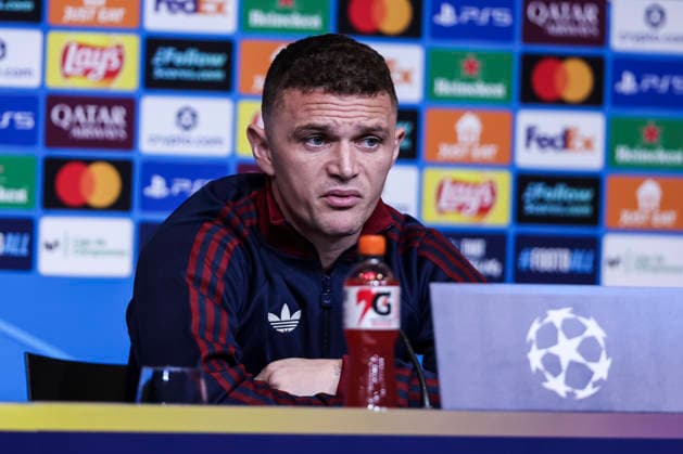 March 17, 2026, Barcelona, Barcelona, SPAIN: Kieran Trippier of Newcastle United, attends the press conference, PK, Pressekonferenz ahead of the UEFA Champions League 2025 26, football match against FC Barcelona, Barca at Spotify Camp Nou Stadium on March 17, 2026 in Barcelona, Spain. Newcastle United Training Session And Press Conference - UEFA Champions League 2025 26 - ZUMAa181 20260317_zaa_a181_116 Copyright: xJavierxBorregox