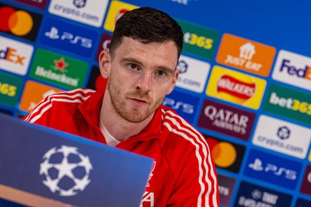 Football - UEFA Champions League - Round of 16 - 2nd Leg - Liverpool FC v Galatasaray A.Åž. - MD-1 LIVERPOOL, ENGLAND - Tuesday, March 17, 2026: Liverpool s Andy Robertson during a press conference, PK, Pressekonferenz at Anfield ahead of the UEFA Champions League Round of 16 2nd Leg match between Liverpool FC and Galatasaray A.Åž. (Photo by David Rawcliffe Propaganda) LIVERPOOL Anfield MERSEYSIDE ENGLAND  Copyright: xDavidxRawcliffex P2026-03-17-Liverpool_Galatasaray_MD-1-56