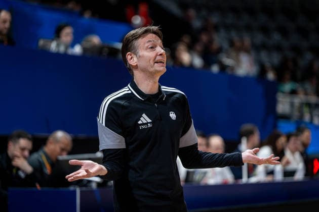 Basketball Villeurbanne 17.03.2026 Wommen™s Basketball World Cup 2026 Qualifying Tournament Nigeria (NIG) - Deutschland (GER) Olaf Lange (Deutschland, Trainer)