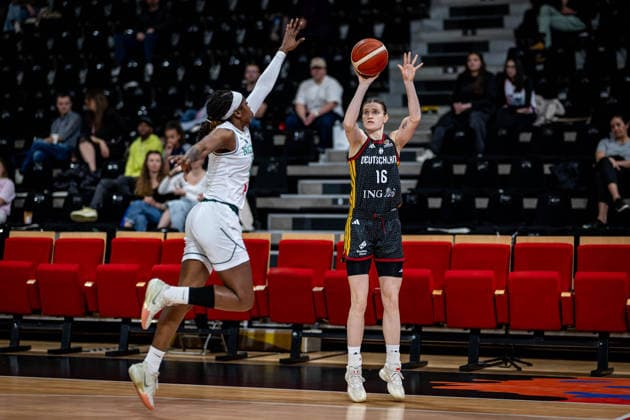 Basketball Villeurbanne 17.03.2026 Wommen™s Basketball World Cup 2026 Qualifying Tournament Nigeria (NIG) - Deutschland (GER) Alina Hartmann (Deutschland, No.16)