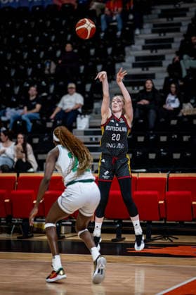 Basketball Villeurbanne 17.03.2026 Wommen™s Basketball World Cup 2026 Qualifying Tournament Nigeria (NIG) - Deutschland (GER) Frida Bühner (Deutschland, No.20)