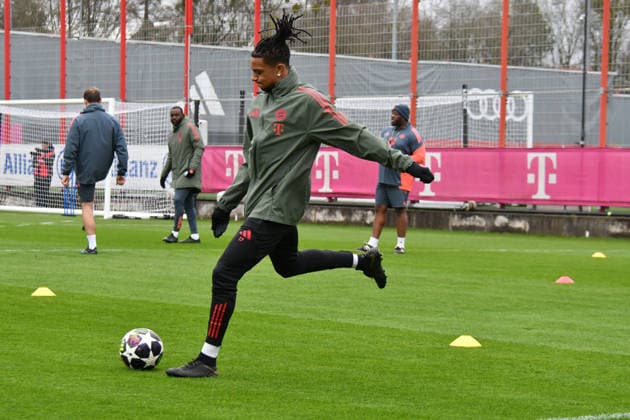 17.03.2026, FC Bayern Training Center, München, Training FC Bayern München , im Bild Abschlusstraining des FC Bayern München vor dem Championsleague Rückspiel gegen Atalanta Bergamo Abschlusstraining des FC Bayern München vor dem Championsleague Rückspiel gegen Atalanta Bergamo, Michael Olise (München) (Photo by Midori Ikenouchi Hasan Bratic DeFodi Images) -