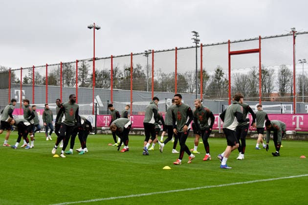 17.03.2026, FC Bayern Training Center, München, Training FC Bayern München , im Bild Abschlusstraining des FC Bayern München vor dem Championsleague Rückspiel gegen Atalanta Bergamo (Photo by Midori Ikenouchi Hasan Bratic DeFodi Images) -