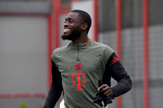 17.03.2026, FC Bayern Training Center, München, Training FC Bayern München , im Bild Abschlusstraining des FC Bayern München vor dem Championsleague Rückspiel gegen Atalanta Bergamo Abschlusstraining des FC Bayern München vor dem Championsleague Rückspiel gegen Atalanta Bergamo, Dayot Upamecano (München) (Photo by Midori Ikenouchi Hasan Bratic DeFodi Images) -