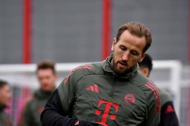 17.03.2026, FC Bayern Training Center, München, Training FC Bayern München , im Bild Abschlusstraining des FC Bayern München vor dem Championsleague Rückspiel gegen Atalanta Bergamo Abschlusstraining des FC Bayern München vor dem Championsleague Rückspiel gegen Atalanta Bergamo, Harry Kane (München) (Photo by Midori Ikenouchi Hasan Bratic DeFodi Images) -