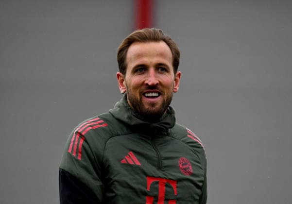 17.03.2026, FC Bayern Training Center, München, Training FC Bayern München , im Bild Abschlusstraining des FC Bayern München vor dem Championsleague Rückspiel gegen Atalanta Bergamo, Harry Kane (München) (Photo by Midori Ikenouchi Hasan Bratic DeFodi Images) -