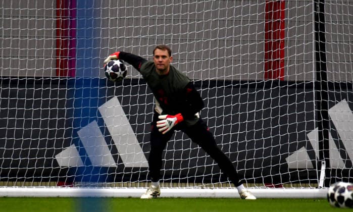 17.03.2026, FC Bayern Training Center, München, Training FC Bayern München , im Bild Abschlusstraining des FC Bayern München vor dem Championsleague Rückspiel gegen Atalanta Bergamo, Torwart Manuel Neuer (München) (Photo by Midori Ikenouchi Hasan Bratic DeFodi Images) -