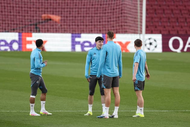 March 17, 2026, Barcelona, Barcelona, SPAIN: Tino Livramento during the training day Newcastle United ahead UEFA Champions League 2025 26, football match against FC Barcelona, Barca at Spotify Camp Nou Stadium on March 17, 2026 in Barcelona, Spain. Newcastle United Training Session And press conference, PK, Pressekonferenz - UEFA Champions League 2025 26 - ZUMAa181 20260317_zaa_a181_125 Copyright: xJavierxBorregox
