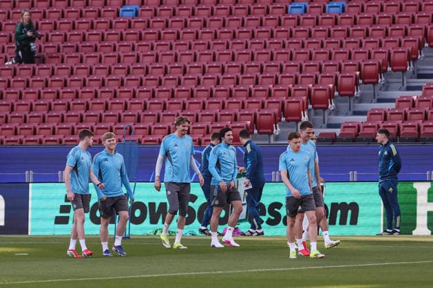 March 17, 2026, Barcelona, Barcelona, SPAIN: Nick Woltemade and Sandro Tonali during the training day Newcastle United ahead UEFA Champions League 2025 26, football match against FC Barcelona, Barca at Spotify Camp Nou Stadium on March 17, 2026 in Barcelona, Spain. Barcelona SPAIN - ZUMAa181 20260317_zaa_a181_134 Copyright: xJavierxBorregox