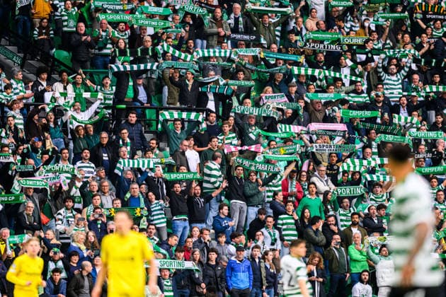 260317 Fans of Sporting during the UEFA Champions League football match between Sporting CP and Bodo Glimt on March 17, 2026 in Lisbon. Photo: Marius Simensen BILDBYRAN COP 238 MM0063 bbeng football fotball fotboll soccer uefa champions league mesterligaen bodo glimt sporting clube de portugal sporting lisboa sporting lisbon sporting cp publik Copyright: MARIUSxSIMENSEN BB260317BB629