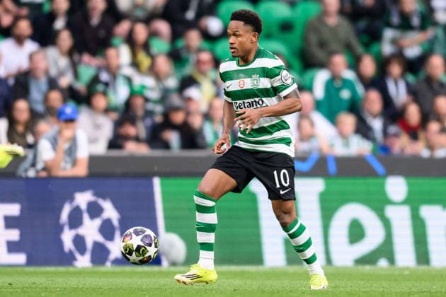 260317 Geny Catamo of Sporting during the UEFA Champions League football match between Sporting CP and Bodo Glimt on March 17, 2026 in Lisbon. Photo: Marius Simensen BILDBYRAN COP 238 MM0063 bbeng football fotball fotboll soccer uefa champions league mesterligaen bodo glimt sporting clube de portugal sporting lisboa sporting lisbon sporting cp Copyright: MARIUSxSIMENSEN BB260317BB632