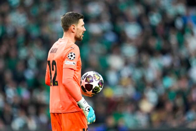 Football, Champions League 2025 2026 Sporting Lisbon Bodo Glimt Lisbon, Portugal 20260317 Glimt s goalkeeper Nikita Haikin during the soccer match in the Champions League between Sporting Lisboa and Bodo Glimt at Estadio JosÃ Alvalade Photo Fredrik Varfjell NTB Lisboa Portugal EDITORIAL USE ONLY RESTRICTED USE FOR BETTING COMPANIES  Copyright: xFredrikxVarfjellx xNTBx