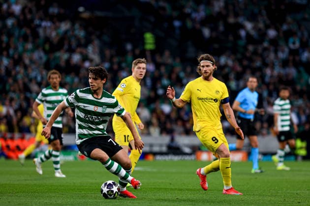 Eduardo Quaresma of Sporting CP controls the ball during the UEFA Champions League, Last 16, second-leg football match between Sporting Clube de Portugal vs Bodo Glimt at Estadio Jose Alvalade on March 17, 2026 in Lisbon, Portugal. UEFA Champions League - Sporting CP vs Bodo Glimt (Valter Gouveia SPP)  Copyright: xValterxGouveia SPPx spp-en-VaGo-VG_L1722