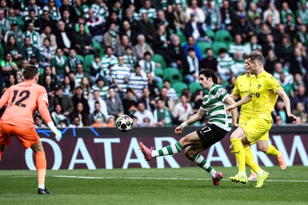Lisbon, 17 03 2026 Tonight, the Sporting Clube de Portugal team hosted Bodo Glimt for the second-leg match of the Champions League Round of 16 at the JosÃ Alvalade Stadium in Lisbon. Nikita Khaikin do Bodo Glimt, Trincao do Sporting CP (Mario Vasa) NI20260317MARIOVASA0006 Lisboa Estadio JosÃ Alvalade Portugal Copyright: x xMarioxVasax