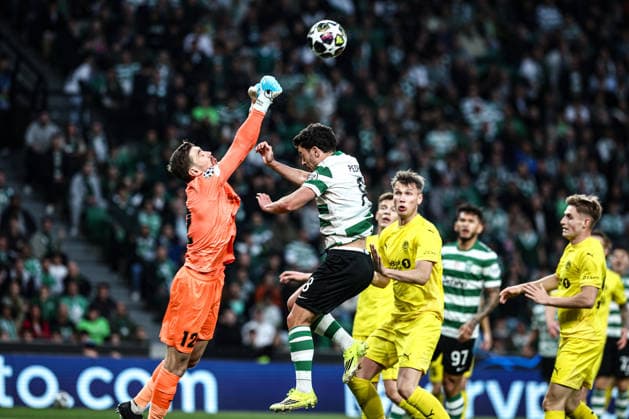 Lisbon, 17 03 2026 Tonight, the Sporting Clube de Portugal team hosted Bodo Glimt for the second-leg match of the Champions League Round of 16 at the JosÃ Alvalade Stadium in Lisbon. Nikita Khaikin do Bodo Glimt, Pedro Goncalves do Sporting CP (Mario Vasa) NI20260317MARIOVASA0010 Lisboa Estadio JosÃ Alvalade Portugal Copyright: x xMarioxVasax