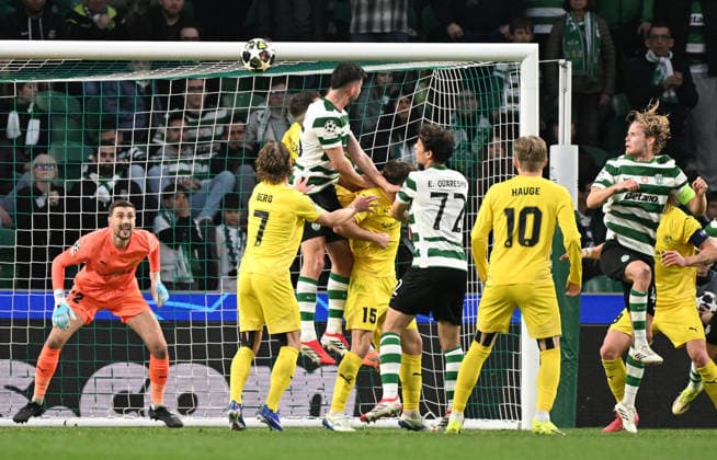 Sporting CP v FK Bodo Glimt - UEFA Champions League LISBON, PORTUGAL - MARCH 17: Goncalo Inacio (25) of Sporting CP celebrates after scoring a goal during the UEFA Champions League 2025 26 Round of 16 second leg match between Sporting CP and FK Bodo Glimt at Jose Alvalade Stadium in Lisbon, Portugal, on March 17, 2026. Zed Jameson Anadolu Lisbon Portugal. Editorial use only. Please get in touch for any other usage.  Copyright: x2026xAnadoluxZedxJamesonx
