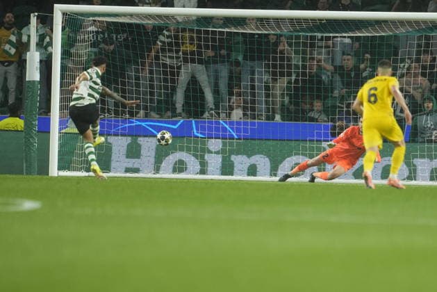 Football, Champions League 2025 2026 Sporting Lisbon Bodo Glimt Lisbon, Portugal 20260317 3 0 to Sporting during the football match in the Champions League between Sporting Lisboa and Bodo Glimt at Estadio JosÃ Alvalade Photo Fredrik Varfjell NTB Lisboa Portugal EDITORIAL USE ONLY RESTRICTED USE FOR BETTING COMPANIES  Copyright: xFredrikxVarfjellx xNTBx