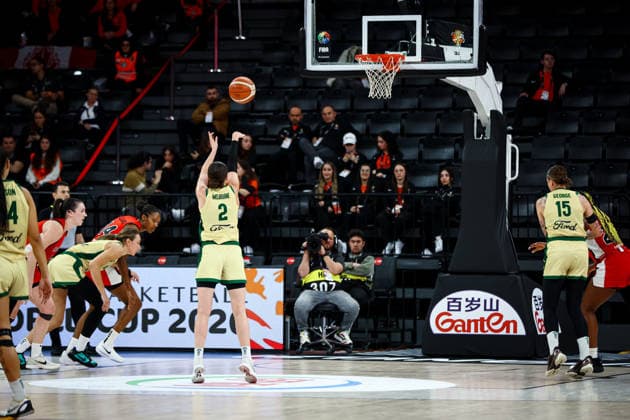 Australia vs Canada Women s Basketball World Cup 2026 Qualifying Tournaments Shay Colley of Canada national team, Nationalteam takes a free throw during the Women s Basketball World Cup 2026 Qualifying Tournaments Group Phase - Group A between Australia National Team and Canada National Team at Turkcell Basketball Development Center on March 17, 2026 in Istanbul, Turkey. Istanbul Istanbul Turkey Copyright: xBurakxBasturkx