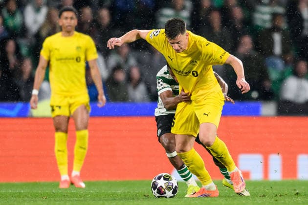 260317 Jostein Gundersen of Bodo Glimt during the UEFA Champions League football match between Sporting CP and Bodo Glimt on March 17, 2026 in Lisbon. Photo: Marius Simensen BILDBYRAN COP 238 MM0063 bbeng football fotball fotboll soccer uefa champions league mesterligaen bodo glimt sporting clube de portugal sporting lisboa sporting lisbon sporting cp Copyright: MARIUSxSIMENSEN BB260317BB904