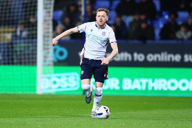 George Johnston of Bolton Wanderers Bolton Wanderers v Doncaster Rovers, Sky Bet League One, Football, Toughsheet Community Stadium, Bolton, UK - 17 Mar 2026Bolton Toughsheet Community Stadium United Kingdom EDITORIAL USE ONLY No use with unauthorised audio, video, data, fixture lists, club league logos or live services. Online in-match use limited to 120 images, no video emulation. No use in betting, games or single club league player publications. Copyright: xPaulxCurrie Shutterstockx 16776367v