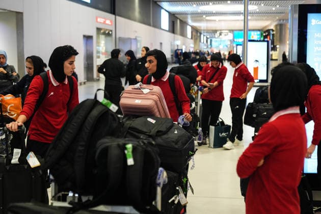 Iran women’s national football team arrives in Turkiye for return home ISTANBUL, TURKIYE - MARCH 17: Members of the Iran women’s national football team arrive at Istanbul Airport as they travel back to their country after competing in the 2026 AFC Women’s Asian Cup in Australia, in Istanbul, Turkiye, on March 17, 2026. Hakan Akgun Anadolu Istanbul Turkey. Editorial use only. Please get in touch for any other usage.  Copyright: x2026xAnadoluxHakanxAkgunx