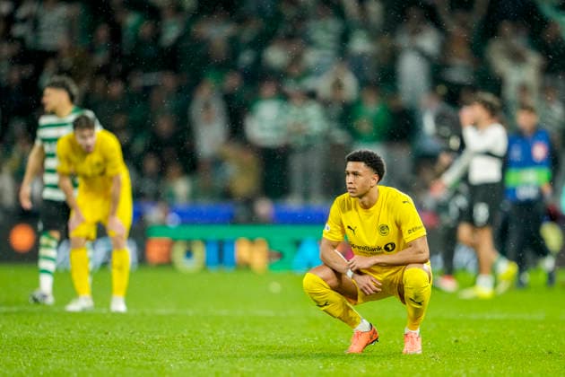 Football, Champions League 2025 2026 Sporting Lisbon Bodo Glimt Lisbon, Portugal 20260317 Glimts Daniel Joshua Bassi Jakobsen after the 5 0 loss in the football match in the Champions League between Sporting Lisboa and Bodo Glimt at Estadio JosÃ Alvalade Photo Fredrik Varfjell NTB Lisboa Portugal EDITORIAL USE ONLY RESTRICTED USE FOR BETTING COMPANIES  Copyright: xFredrikxVarfjellx xNTBx