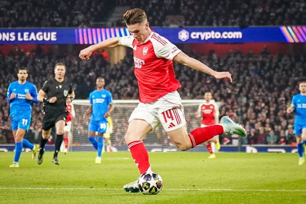 England: Fussball UEFA Champions League 2025 - 2026, Achtelfinale (Rückspiel) FC Arsenal London vs Bayer 04 Leverkusen - Emirates Stadium (London): Viktor Gyökeres Viktor Gyokeres (Arsenal, 14) Copyright: xJOERANxSTEINSIEKx