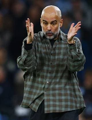 Manchester City manager Pep Guardiola reacts Manchester City v Real Madrid, UEFA Champions League, Round of 16, Second Leg, Football, Etihad Stadium, Manchester, UK - 17 Mar 2026Manchester Etihad Stadium United Kingdom EDITORIAL USE ONLY No use with unauthorised audio, video, data, fixture lists, club league logos or live services. Online in-match use limited to 120 images, no video emulation. No use in betting, games or single club league player publications. Copyright: xMattxWest Shutterstockx 16776379y