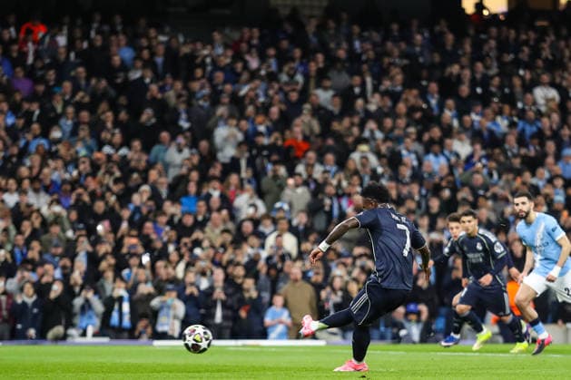Manchester City v Real Madrid, UEFA Champions League Vinicius Junior Of Real Madrid scores a GOAL 0-1 during the Manchester City v Real Madrid UEFA Champions League, Round of 16, 2nd Leg match at the Etihad Stadium, Manchester, England on 17 March 2026 Credit: Lee Keuneke Every Second Media Editorial use only. All images are copyright Every Second Media Limited. No images may be reproduced without prior permission. Copyright: xIMAGO EveryxSecondxMediax ESM-1862-0015 LeexKeunekex xEveryxSecondxMediax